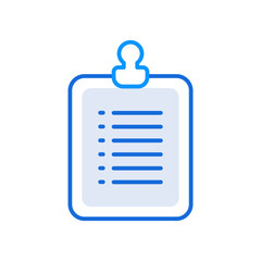 List business people icon with blue outline style. sign, check, symbol, document, list, mark, checklist. Vector Illustration