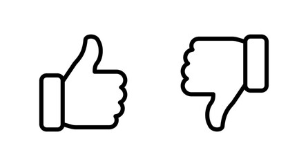 Thumb up and thumb down