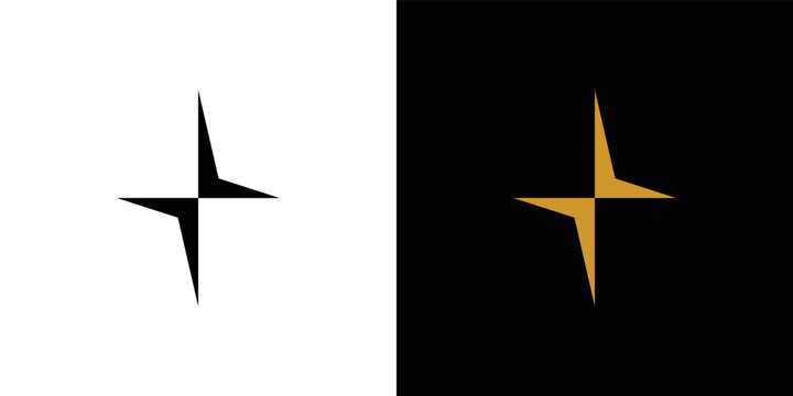 Modern and cool star icon logo design
