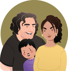 Obraz na płótnie Canvas Illustrative image of family portrait