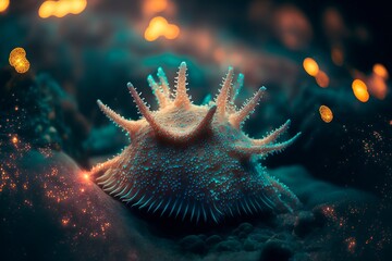Starfish underwater on a ocean floor