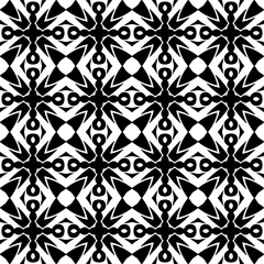 
Seamless pattern of black shapes on white background.