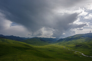 clouds over the mountains