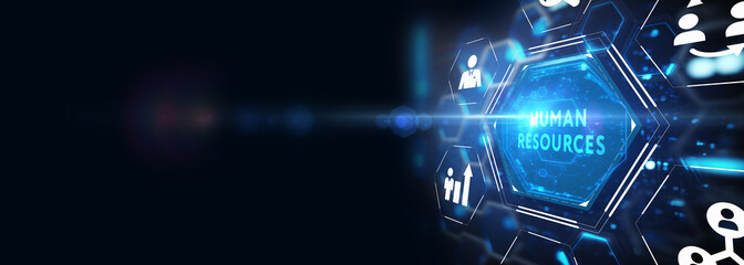 Business, Technology, Internet and network concept. Human Resources HR management concept.  3d illustration