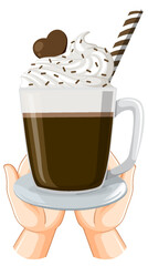 Hot chocolate with whipped cream