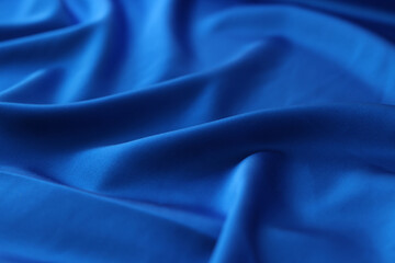 Blue satin background or design element.