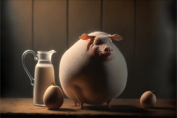 Eierlegende Wollmilchsau created with generative ai technology