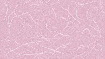 太い繊維の入った和紙風の背景・テクスチャー素材　8K UHDサイズ　桃色／ピンク