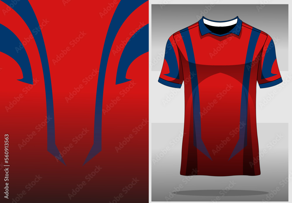 Wall mural tshirt mockup sport jersey template design