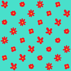 Hand Drawn Flower Seamless Pattern