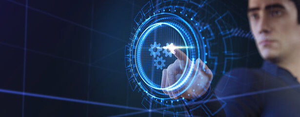 Business, Technology, Internet and network concept. Automation Software Technology Process System.