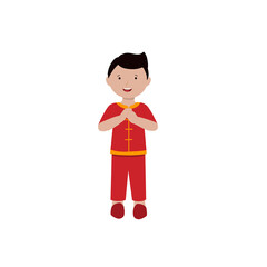 Little boy in Chinese costume