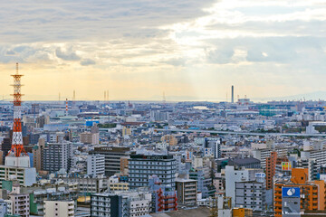 The Cityscapes of Namba, Osaka, Japan.