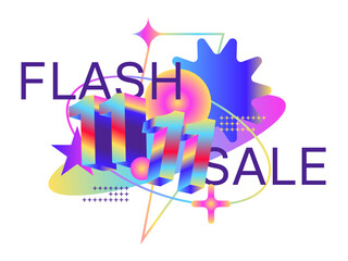 Flash sale promotion. Sale badge banner design