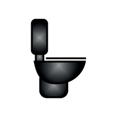 Toilet icon on white.