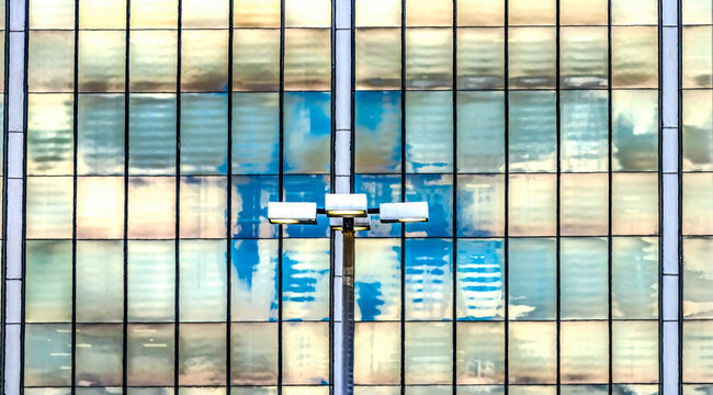 Colorful Reflection Abstract Building Coral Gables Florida