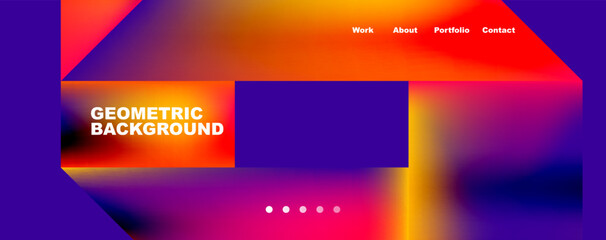 Trendy minimal geometric composition abstract background. Triangle fluid bright colors backdrop. Vector Illustration For Wallpaper, Banner, Background, Card, Book Illustration, landing page