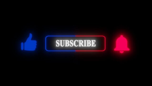 Animation Subscribe.Beautiful animation in Police style. Video in alpha channel. It is possible to add any video or picture to the background