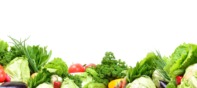 Fresh vegetables frame isolated 