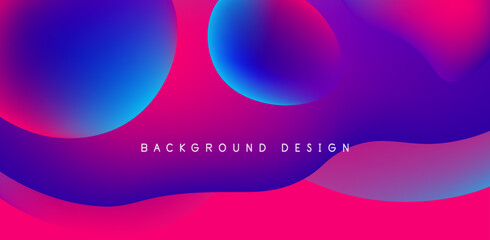 Abstract background fluid bubbles and wave elements. Template for covers, templates, flyers, placards, brochures, banners