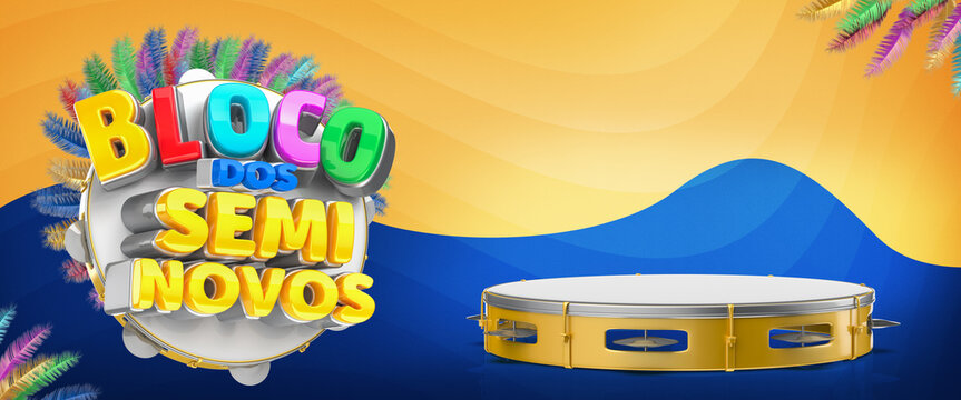 BLOCO DOS SEMINOVOS 3D LOJA CARRO VENDA COMERCIO