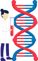 DNA and Scientist . Genomic concept .