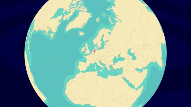 Zooming To Wuppertal Location On Stylish World Globe