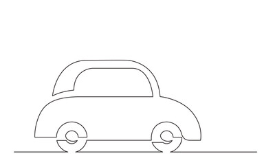 continuous line drawing car symbol - PNG image with transparent background