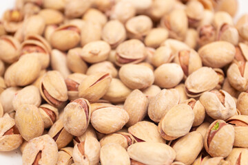 Pistachios nuts background food texture