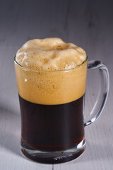 Brown ale in a mug