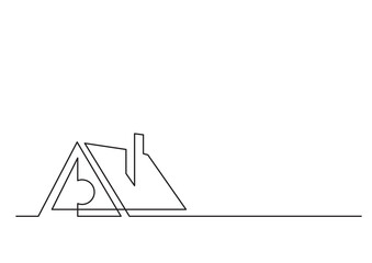 one line logo design realty estate agency - PNG image with transparent background