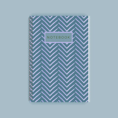 BLUE Notebook Cover Design With Grey Color, notebook cover designs