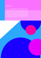 Modern abstract geometric poster cover, minimal covers design with pop art color palette. Colorful geometric background, vector illustration.