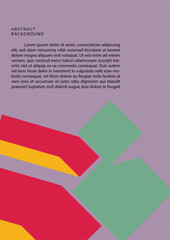 Modern colored poster cover background with geometric bauhaus simple shapes