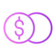 Fototapeta premium money gradient icon