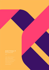 Colorful neo geometric background. Minimal color geometrical shapes. Modern abstract promotional flyer background vector illustration. Geometric template poster, brochure memphis pattern