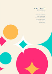 Modern abstract cover with minimal geometric poster design. Colorful geometric background, vector illustration.