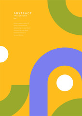 Modern abstract cover with minimal geometric poster design. Colorful geometric background, vector illustration.