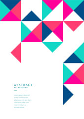 Modern minimal geometric memphis bauhaus shapes background for poster cover and corporate design template. Colorful geometric background, vector illustration.