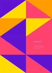Modern abstract minimal geometric shapes cover. Colorful geometric background, vector illustration.