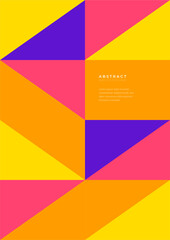 Modern abstract minimal geometric shapes cover. Colorful geometric background, vector illustration.