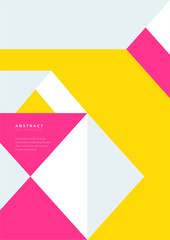 Modern geometric poster cover background. Memphis backgrounds, abstract geometric patterns, vector trendy line design. Simple minimal elements in flat color, modern pattern background