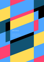 Abstract geometric pattern design in retro style. Vector illustration for poster, cover, flyer, business corporate template, annual report, and background