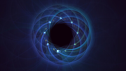 3D rendering abstract round light background