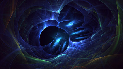 3D rendering abstract colorful fractal light background