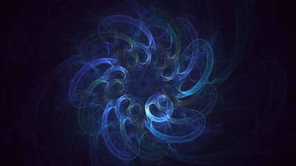 Fototapeta premium 3D rendering abstract round light background