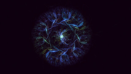 3D rendering abstract round light background