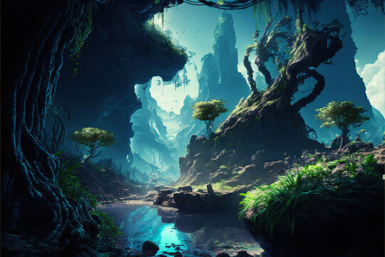Exploring the Hyperrealistic Alien Planet Hyperborea Generative AI
