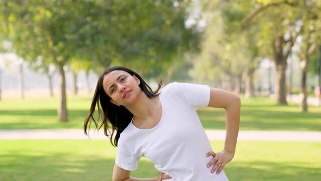 Indian woman doing exercise