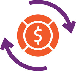Money flow Vector Icon Design Illustration